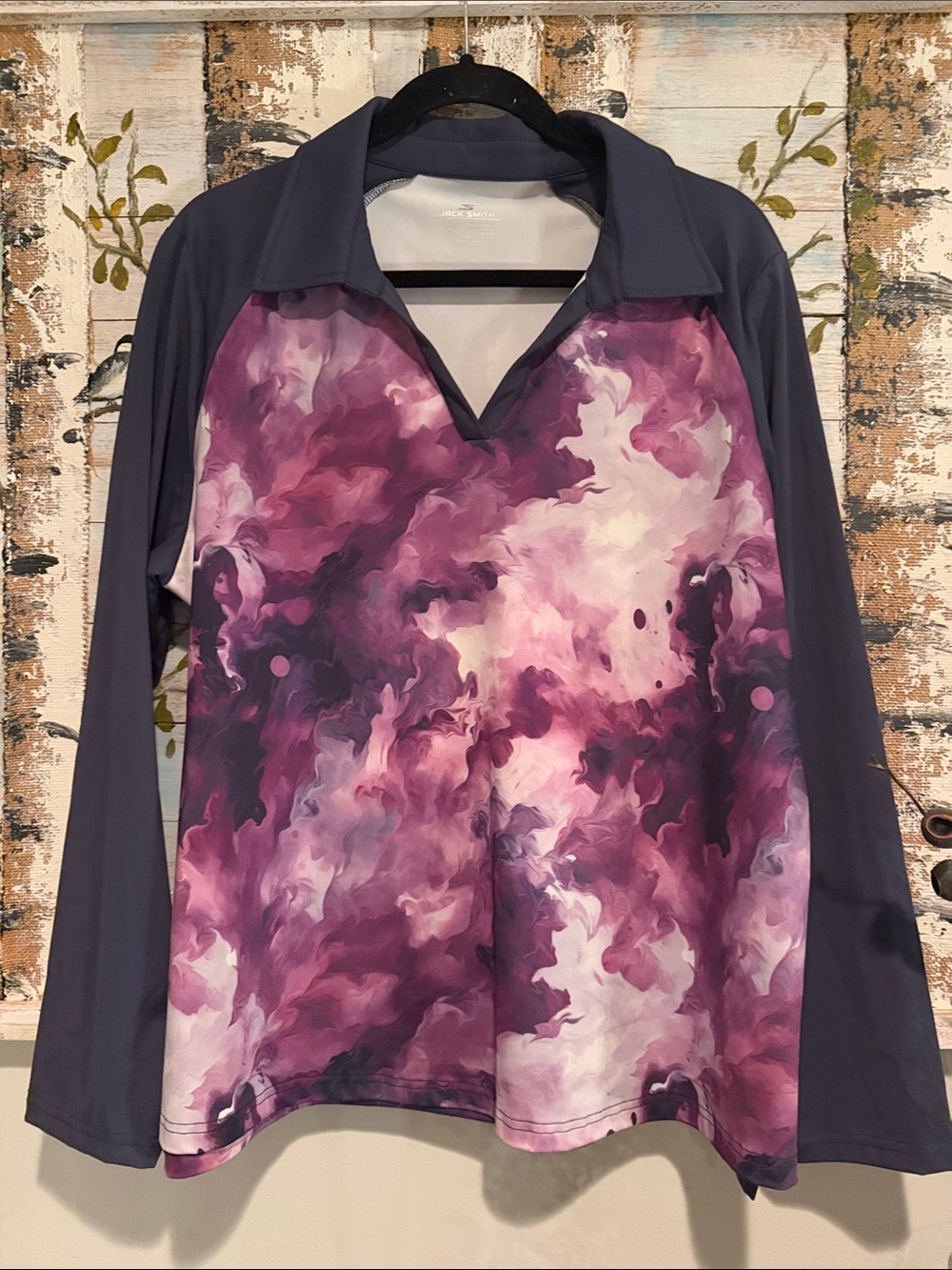 Women’s Pullover Hoodie - Purple Swirl Print